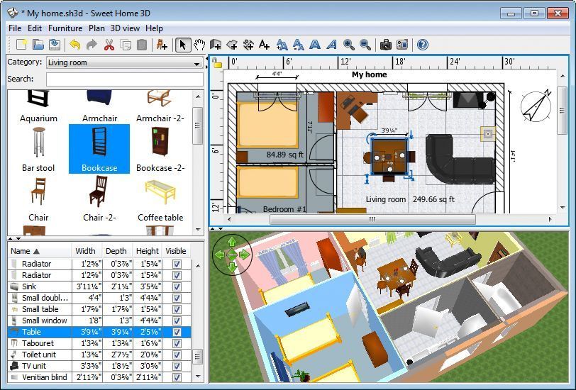 Sweet Home 3D - Interior Design Application for House Plan Layouts W/ 3D preview