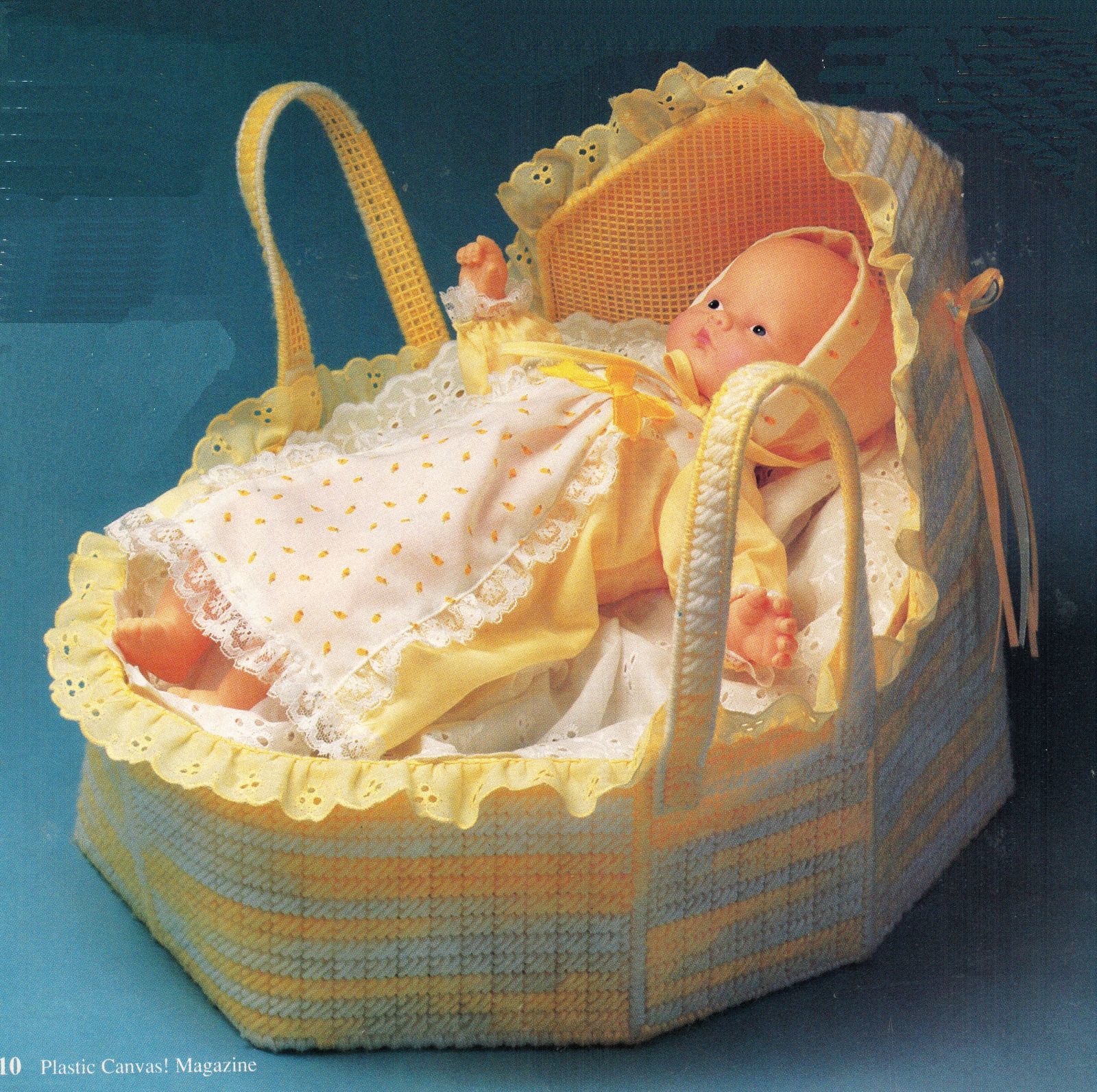 Plastic Canvas Baby Ruffled Tissue Cover Baby Doll