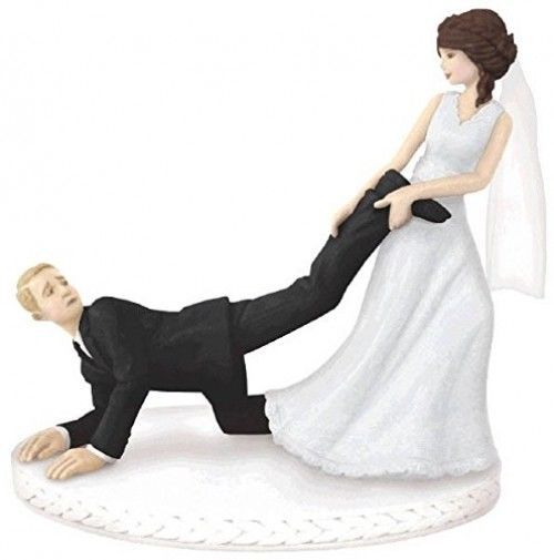 Amscan Comical Leg-Puller Wedding Cake Topper Party Supply, 1 Pieces, Made From