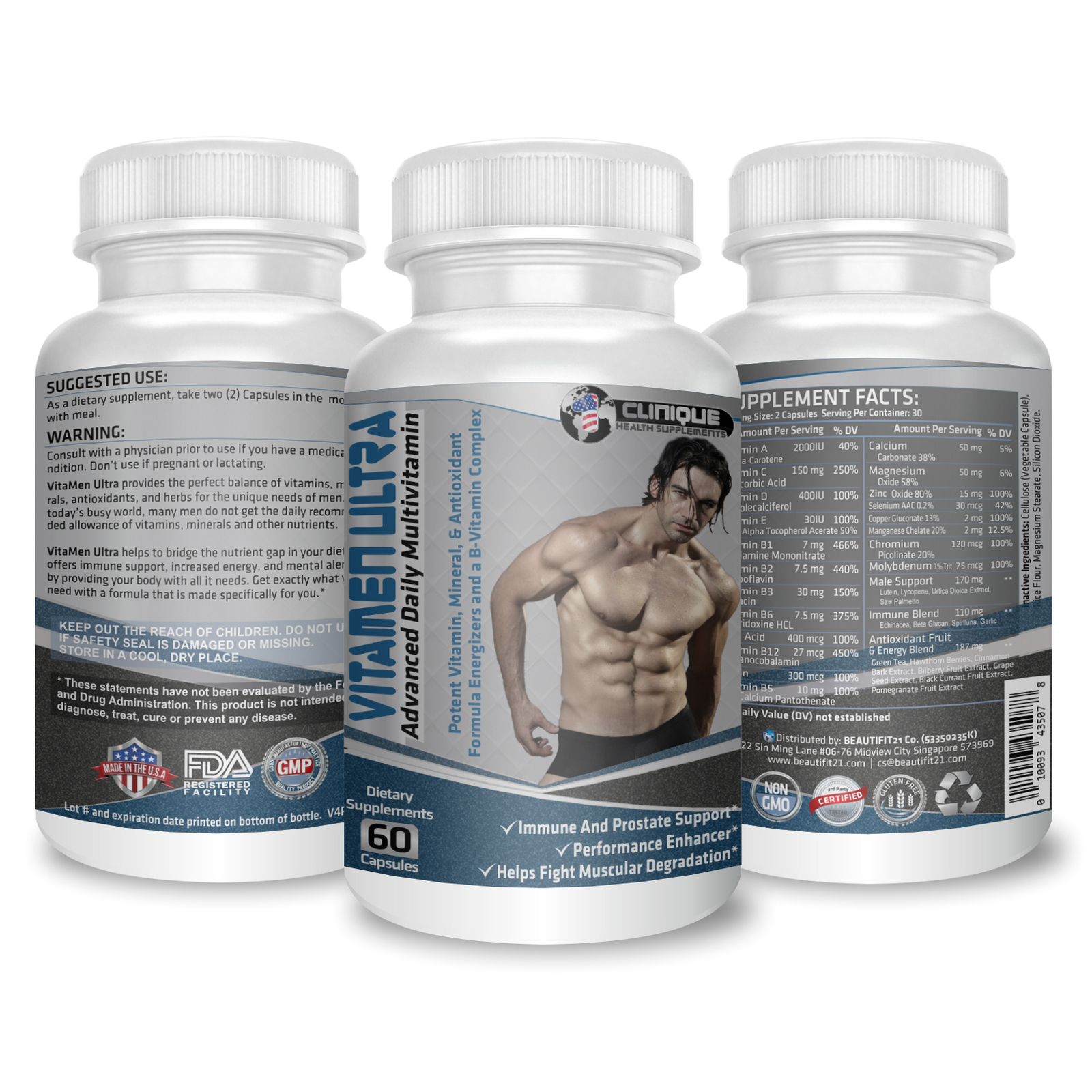 1Clinique Vitamen Ultra Advanced Formula 60 Capsules Made In