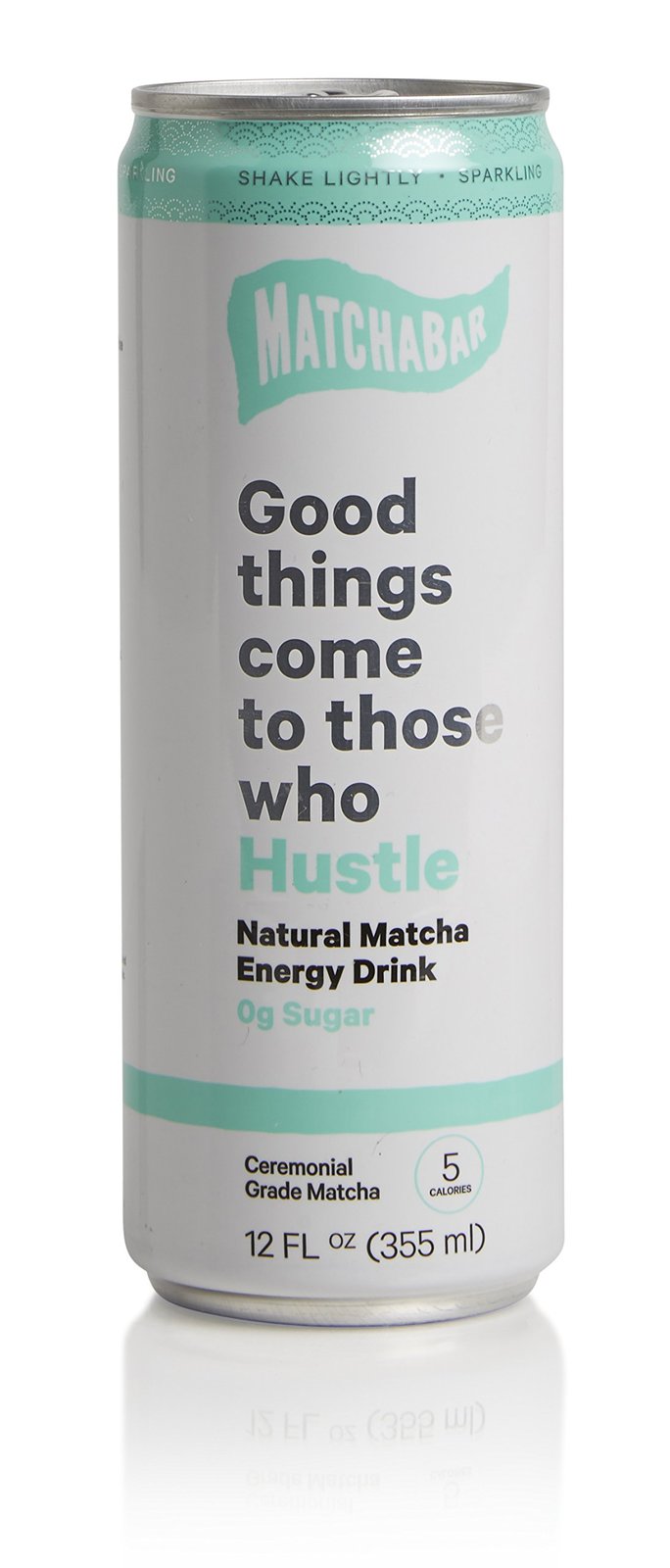 MatchaBar Hustle Matcha Energy Drink, Zero Sugar Sparkling Matcha With