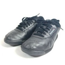 Reebok Classic Princess Sneakers Women's Size 9.5/40.5 Black Leather - $30.78