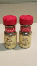 Mc Cormick Dill Seed 1.87 Oz Seasoning Plastic 2 Ea. Bottle (OUTDATED/SEALED/NEW) - $18.81