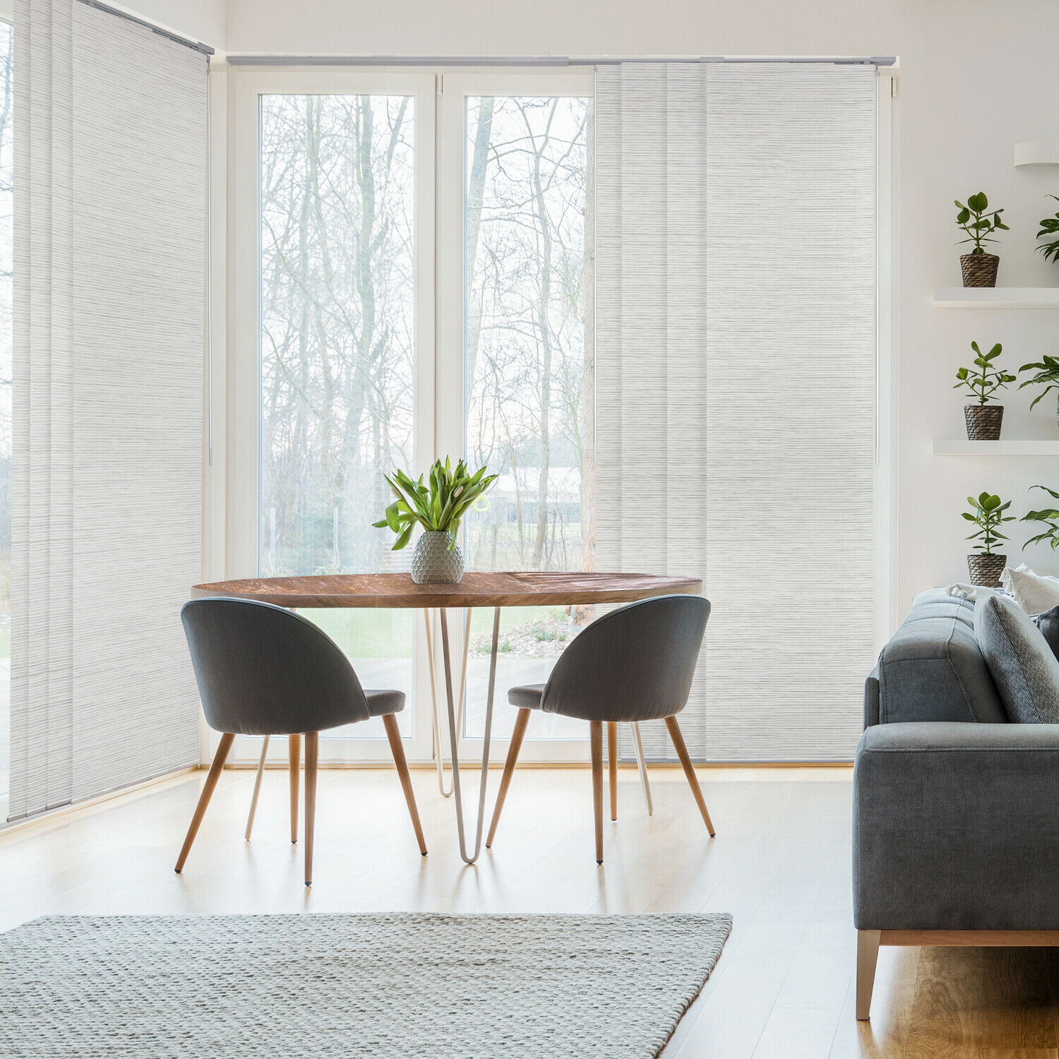 GoDear Design Room Divider Adjustable Sliding Panel Window Vertical