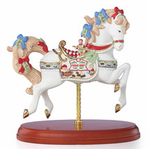 Lenox Santa's Fudge Shop Christmas Carousel Horse Figurine Elf Jockey 2018 NEW - $135.00