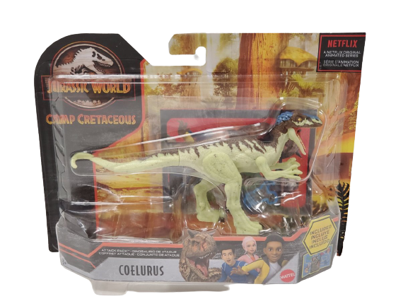 NEW SEALED 2021 Jurassic World Camp Cretaceous Attack Pack Coelurus ...