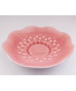 Red Wing Pottery Pink red 12&quot; Serving Centerpiece Console Bowl 1249 USA - $79.20