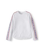 Girl&#39;s Moisture Wicking Active T-Shirt with Long Sleeves Stripe and Spli... - $17.35