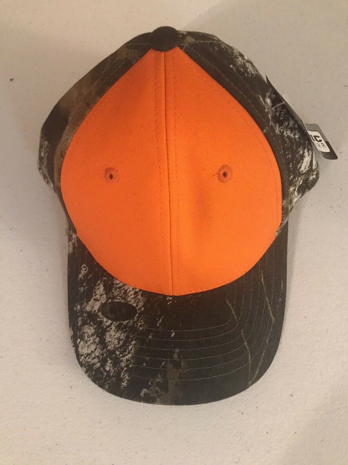 High Visibility Adult Camo Hunting Baseball Cap w/Mossy Oak Brim Safety ...