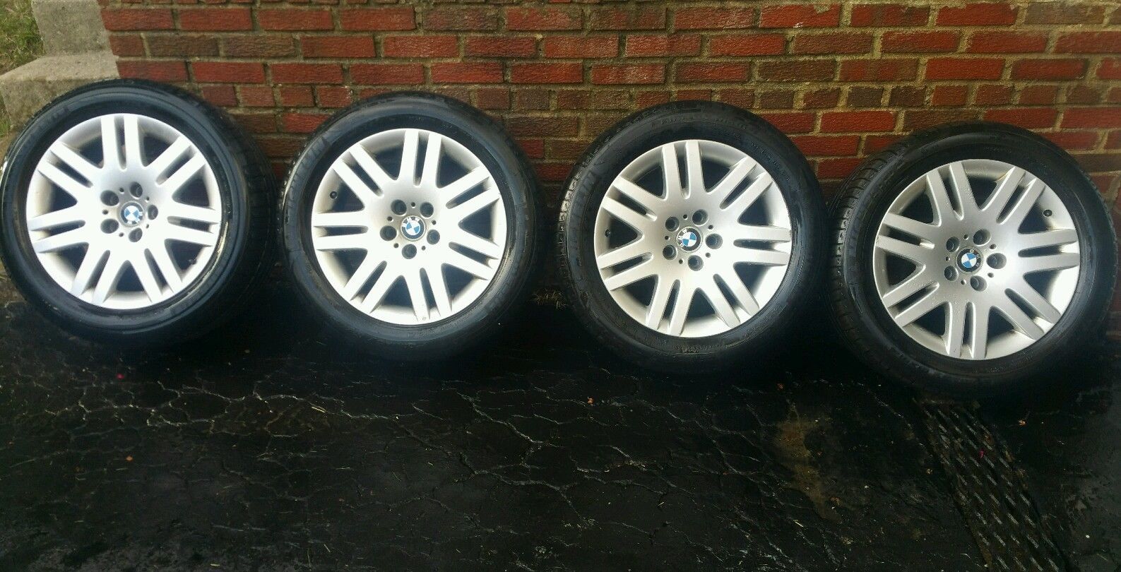 2002 BMW 745I E65 E66 OEM FACTORY ALLOY RIM SET W/MICHELIN TIRES P245