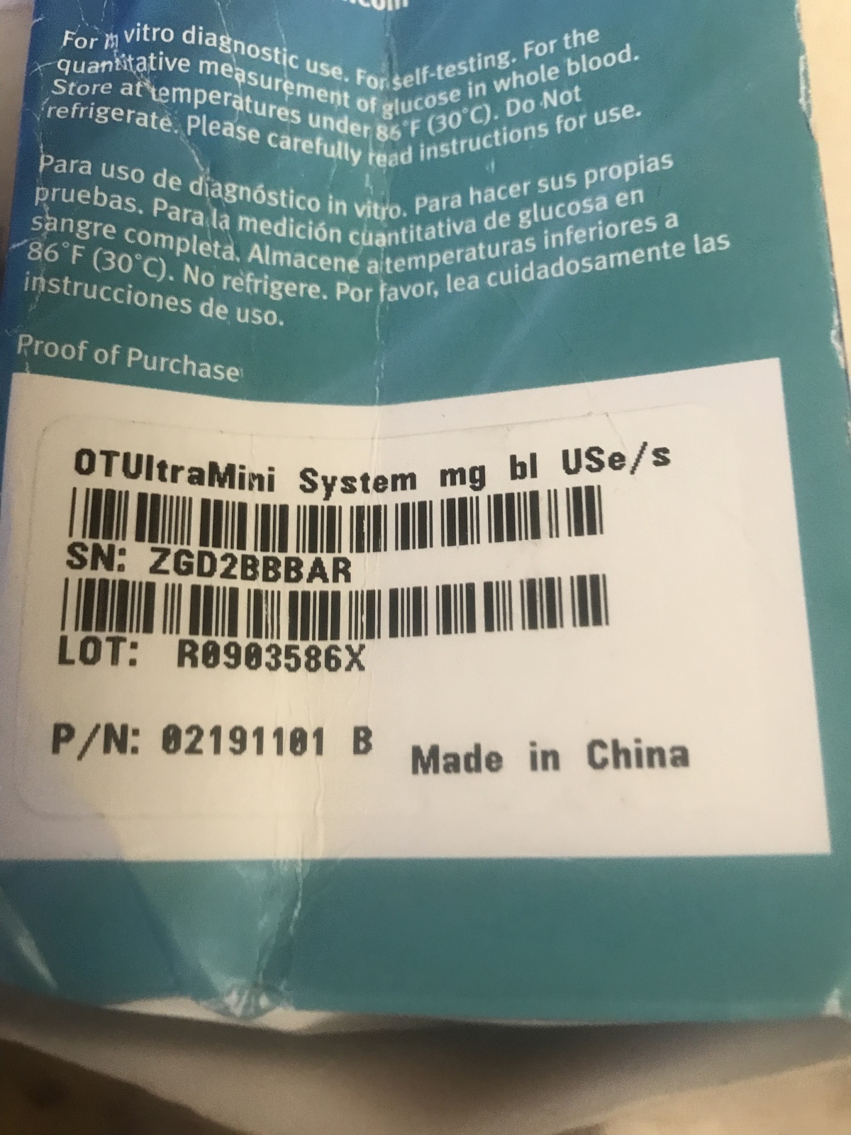 One Touch Ultra Mini Blood Glucose Monitoring System Other Medical