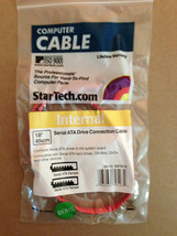 NEW Startech 18" Internal Serial ATA Cable SATA Red Female-Female F-F, NIP - $4.48