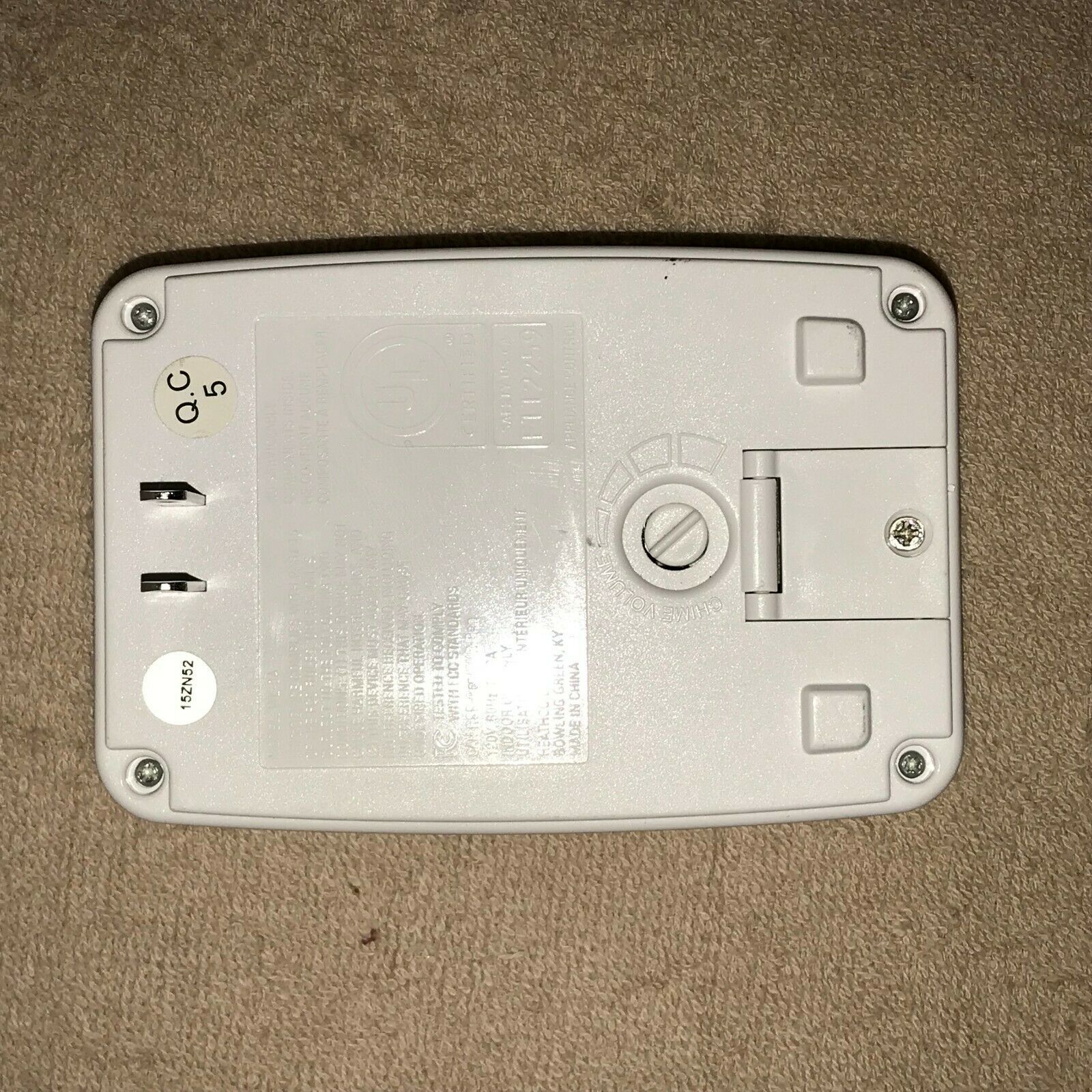 Heathco Model WL3A Plug In Doorbell Door Bell Chime Ringer Works FREE