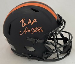 BAKER MAYFIELD / NICK CHUBB SIGNED BROWNS ECLIPSE AUTHENTIC HELMET BECKETT COA image 1
