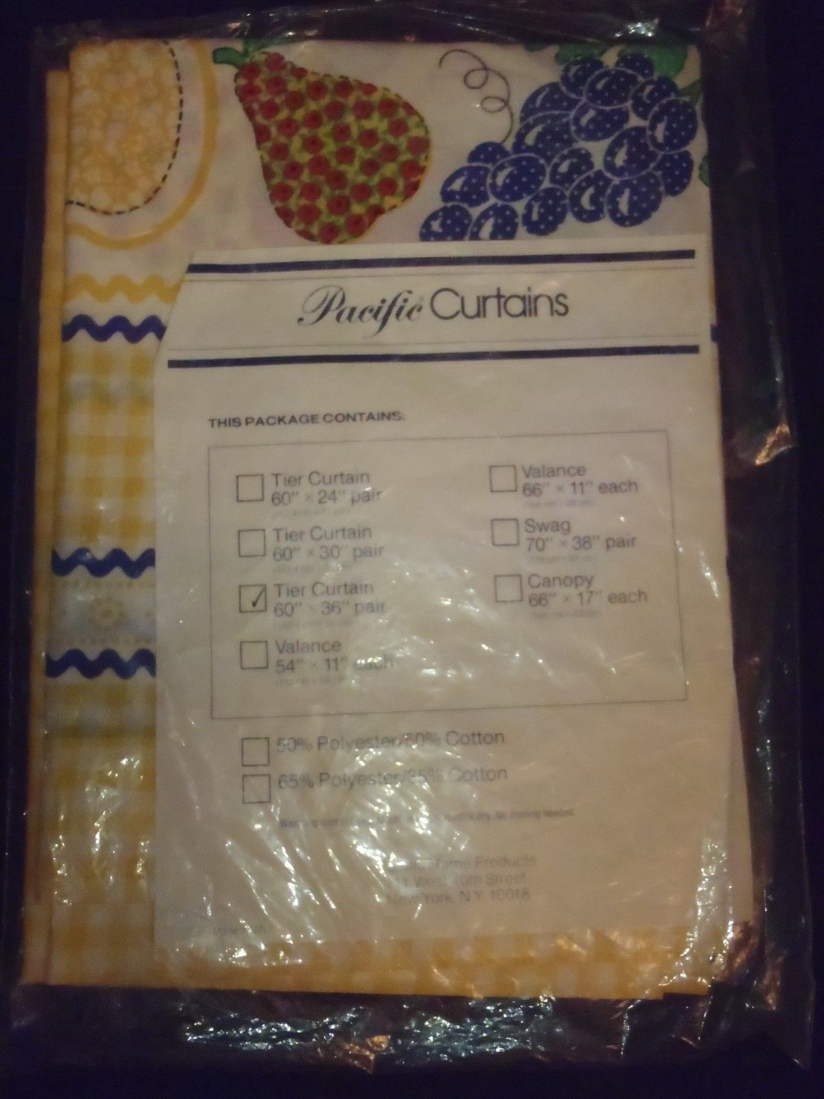 New Nos Vintage Pacific Curtains Fruit And 50 Similar Items