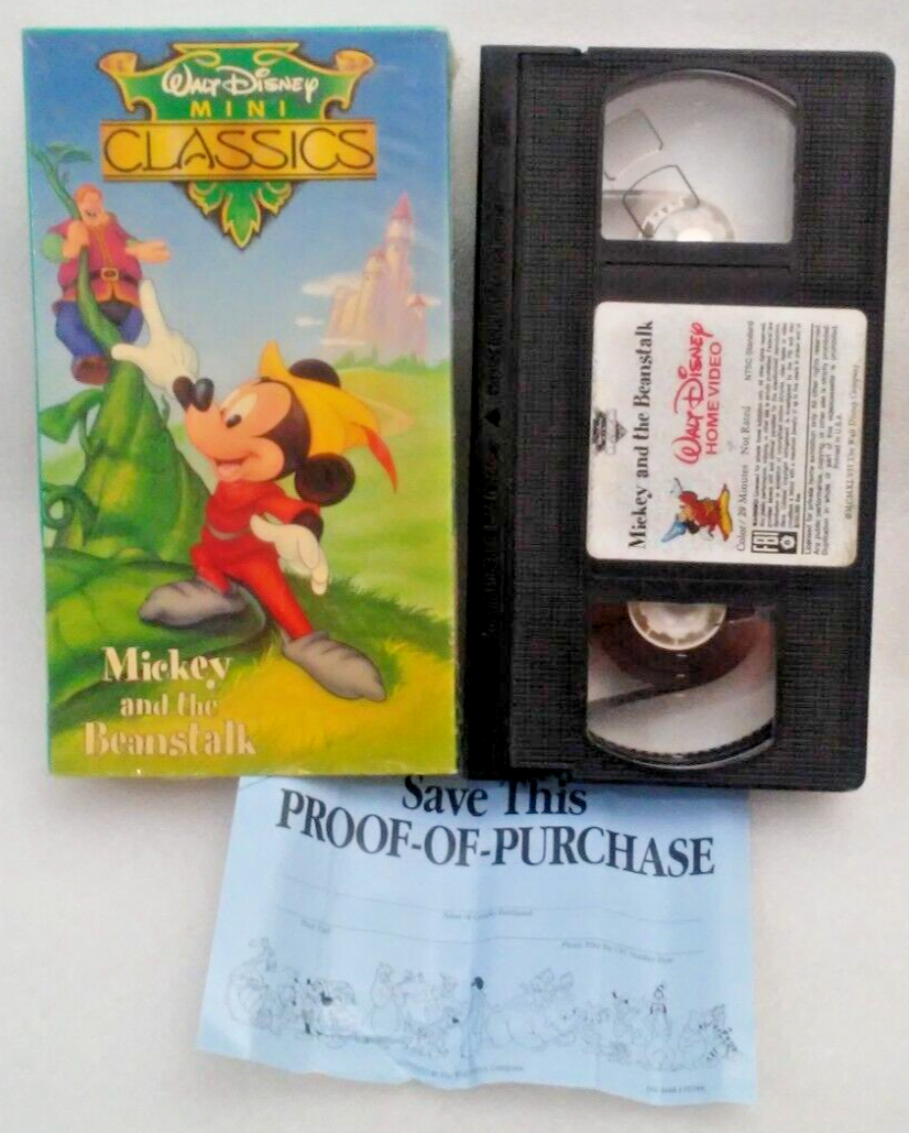 VHS Walt Disney Mini Classics - Mickey and the Beanstalk (VHS, 1991 ...