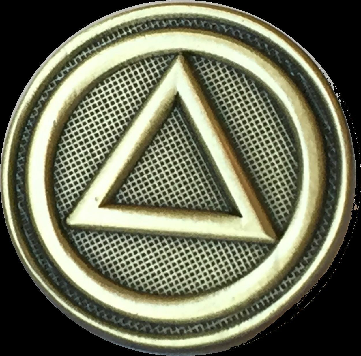 AA Circle Triangle Lapel Pin Alcoholics Anonymous Sobriety Badge Tie Collar Pin
