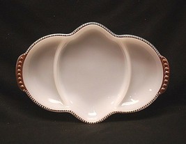 Old Vintage Fire King Milk White Glass Divided Relish Dish Serving Tray ... - $19.79