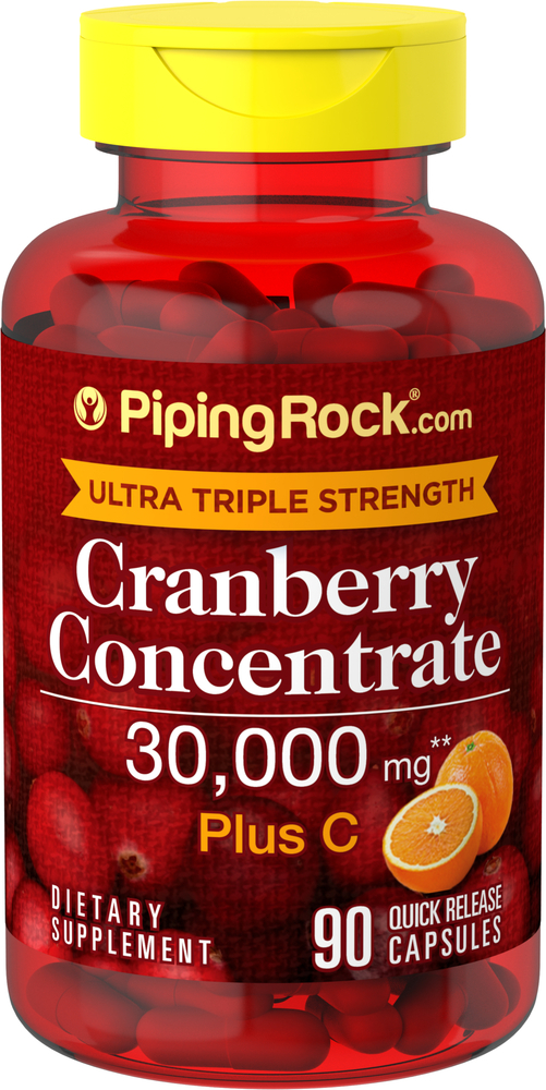 Ultra Triple Strength Cranberry 30,000 mg Plus C 90 Caps Vaccinium macrocarpon