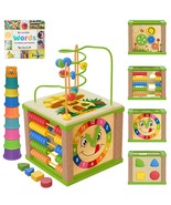 Wooden Kids Baby Activity Cube - Girls Gift Set | 1St Birthday Gifts T - $54.99