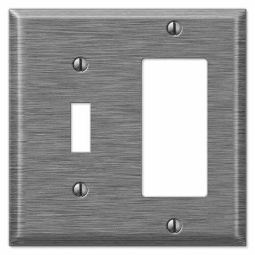 Creative Accents Antique Nickel Steel - 1 Toggle/1 Rocker Wallplate COMBO 9AN126 - $8.89
