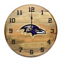 Baltimore Ravens Authentic Oak Barrel 21" Clock - $273.42