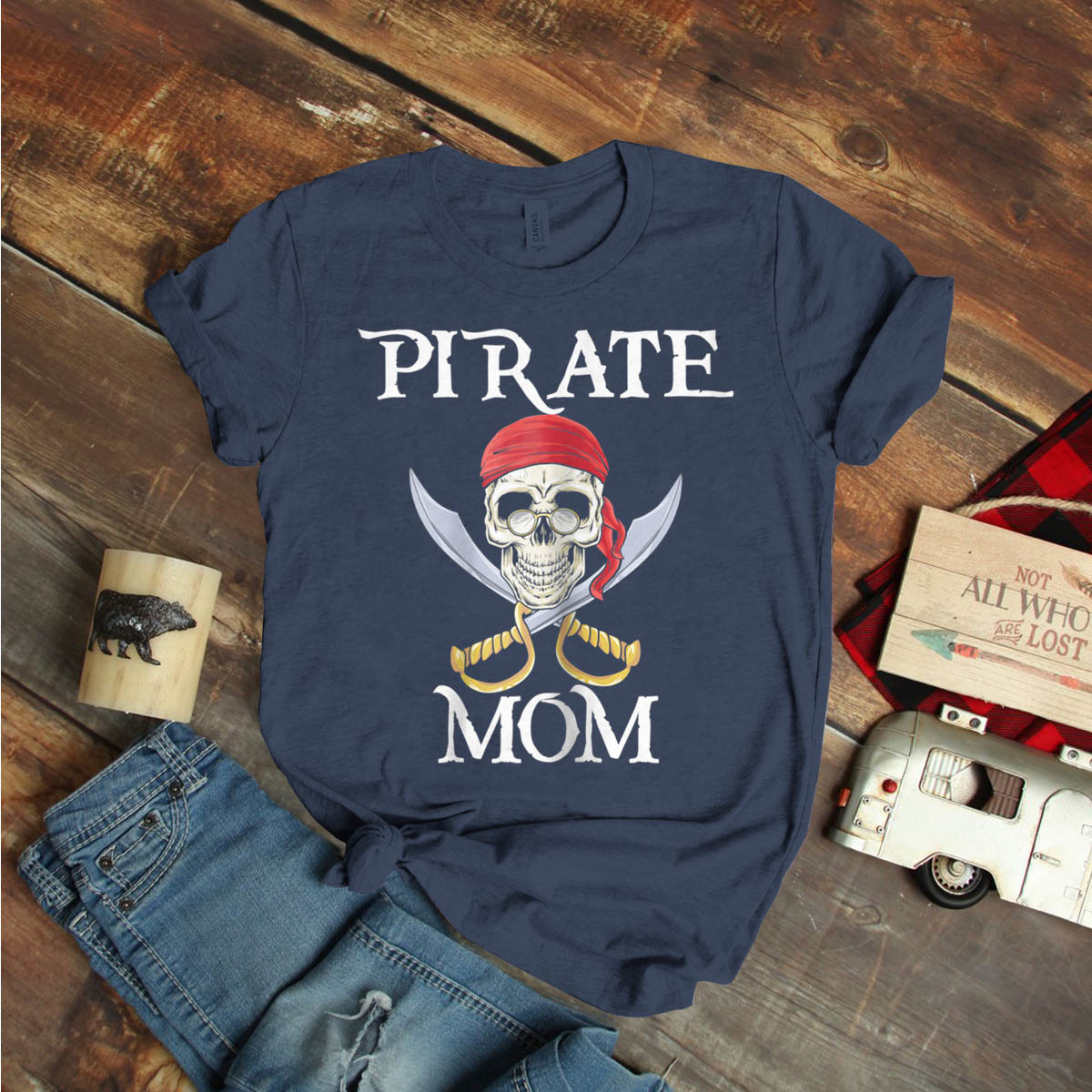 Womens Pirate Mom Mother Mommy Skeleton Funny Ideas Birthday Gift ...