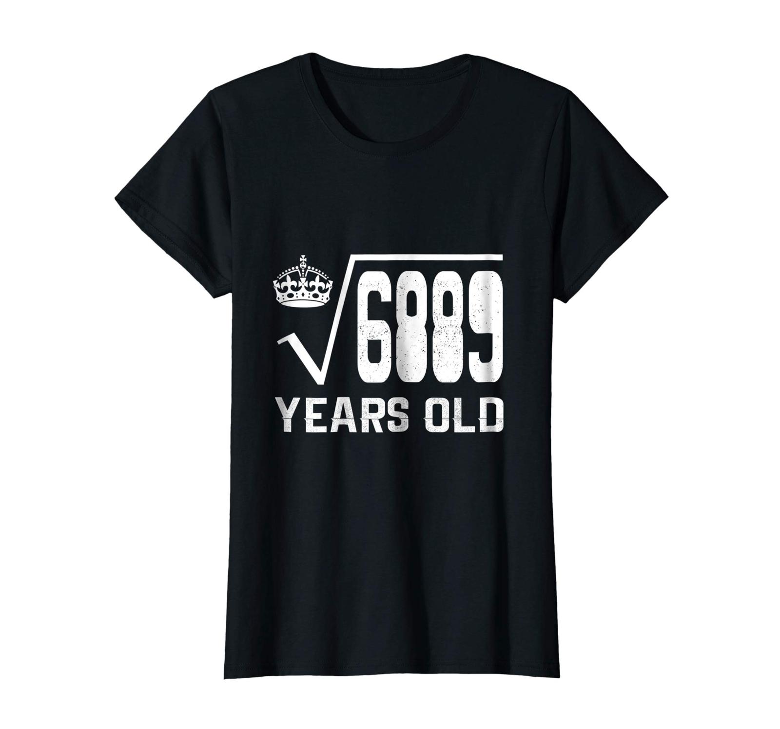 Teacher Style Square Root of 6889 TShirt 83 Years Old