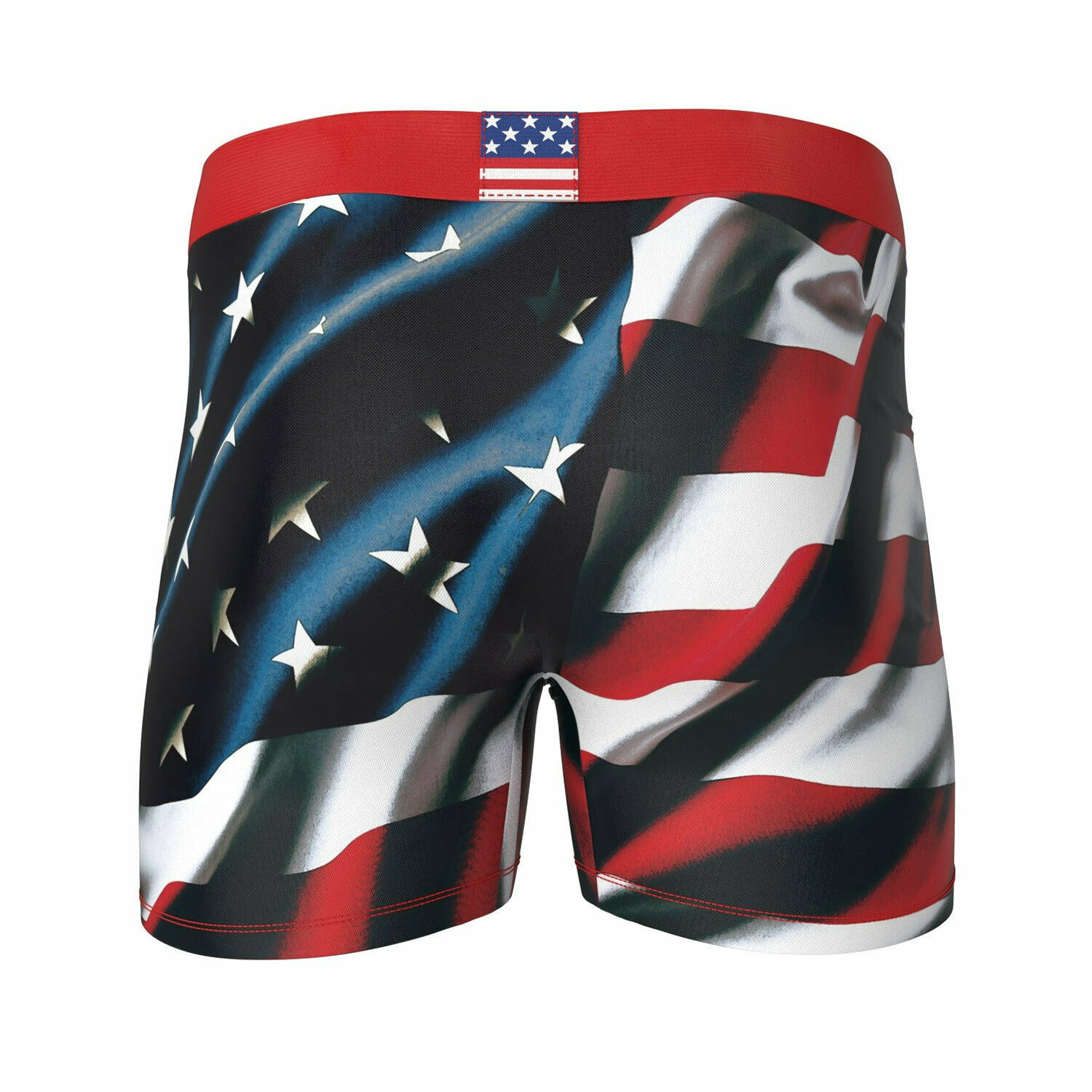 American Flag Patriotic Men's Underwear Boxer Briefs Red - Swimwear