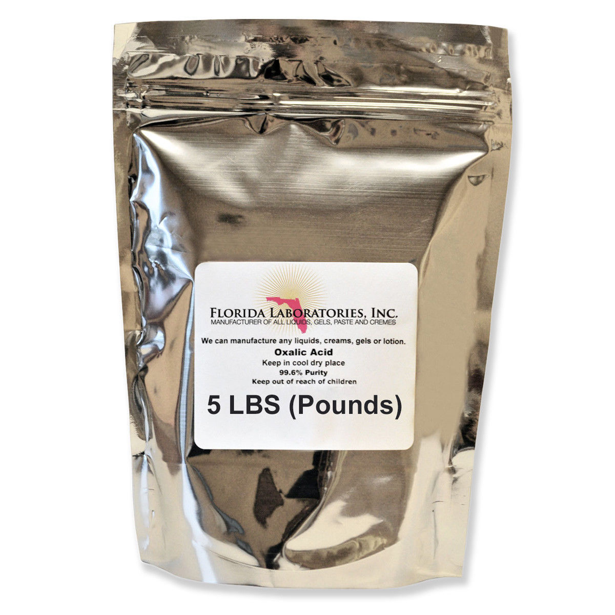 OXALIC ACID 99.6 Pure, 5 Lbs, Rust Remover, Wood Bleach, Boat Cleaner