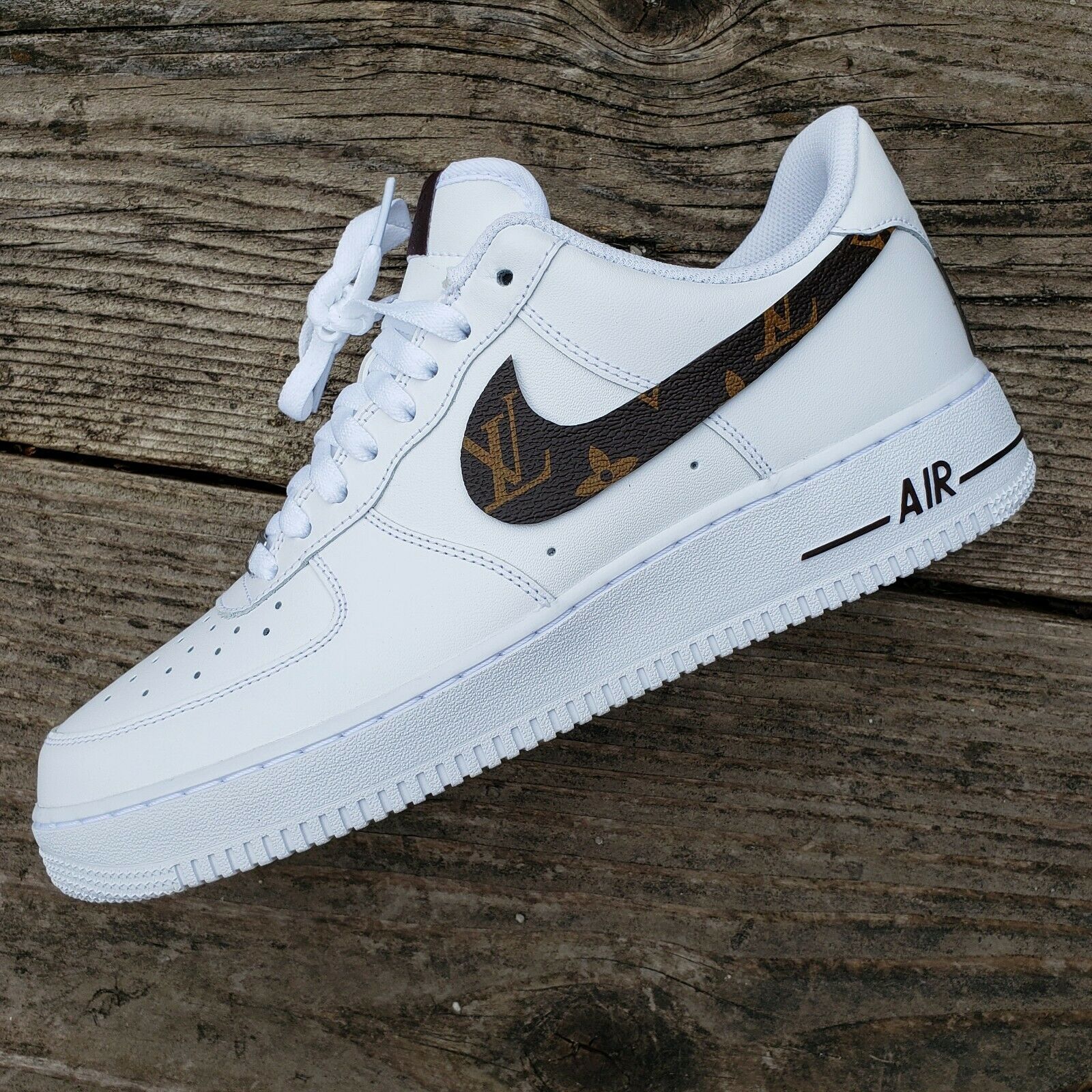 nike air force 1 white custom 'Premium' available in all sizes 6-14 men ...
