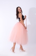 Women Puffy Tutu Skirt Drawstring High Waist Long Tulle Skirt Petticoat One Size image 11
