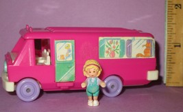 Vintage Polly Pocket RV Home on the Go House Pink Car Camper Doll 1994 Bluebird - $25.00