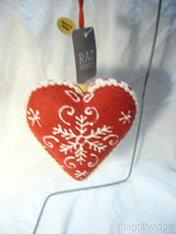 RAZ Imports Handmade Heart Shaped Ornament from India  image 1