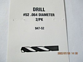 Walthers 947-52 Walthers # 52 / .064 Diameter Drill Bit 2 pack image 2