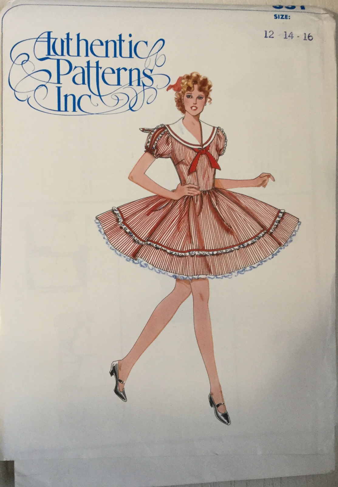 Authentic Patterns Inc. 331 Misses' Square Dance Dress Sizes 121416