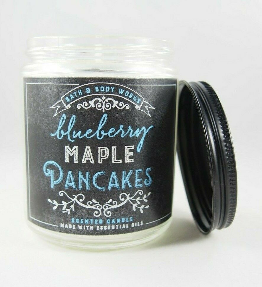 (1) Bath & Body Works Blueberry Maple Pancakes Single Wick Scented Candle 7oz
