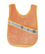 Unique Reflective Vest One Size Neon Orange Mesh- Seen Up To 1200 Ft - $8.54