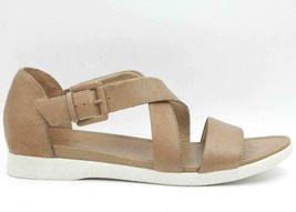 Naturalizer Elliott Women Cross Strap Sandals Size US 10M Barley Brown Leather - $52.93
