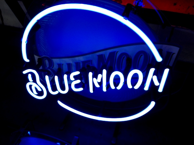 Blue Moon Beer Bar Neon Light Sign 16 \ "x 16 \"-Neon