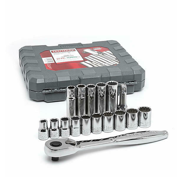 Craftsman 17 Piece 12 Point 1/2" Drive Metric Socket Set - Everything Else