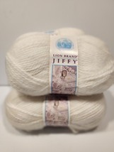 NEW Lion Brand Jiffy Mohair Look Yarn Thread White 135 Yards Each Lot of... - $24.74