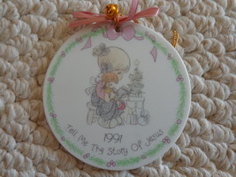 Precious Moments Ceramic 1991 Christmas Ornament (#1826)  - $8.99