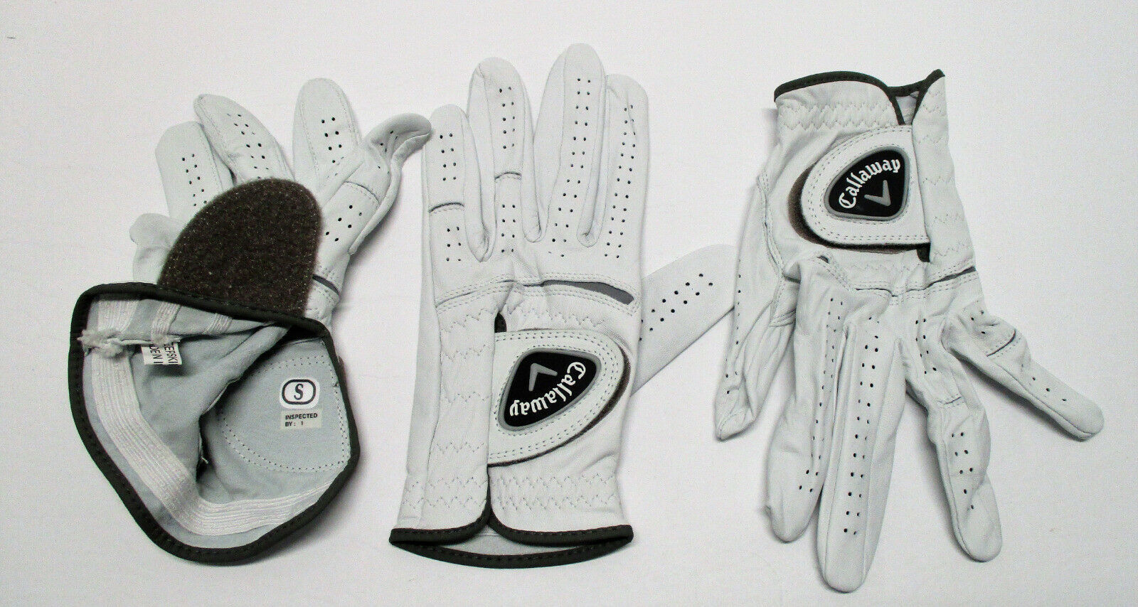 3 pack Callaway Premium Cabretta Leather Left Hand Golf Gloves for RH