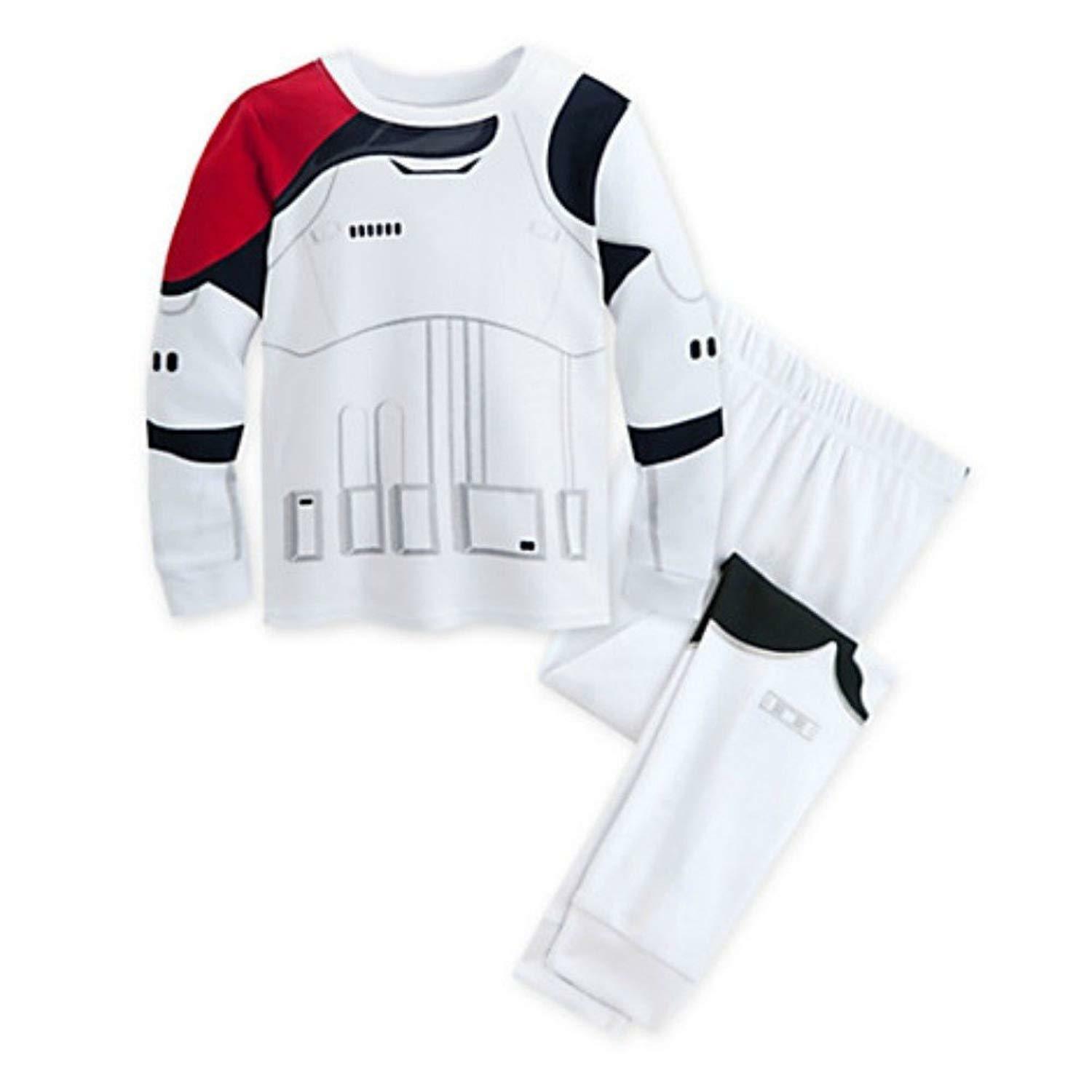 Disney Store Star Wars Stormtrooper 2 PC Long Sleeve Pajama Set Boy Size 7//8