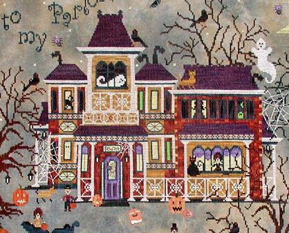 Widow Black's B&B Halloween Cross Stitch Chart Praiseworthy Stitches ...