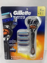 Gillette Fusion 5 Proglide 1 Handle Razor &amp; 4 Replacement Razor Cartridg... - $10.44
