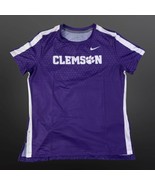 Nike-Women’s-Clemson Tigers Purple Soccer Training Short Sleeve Shirt Me... - $14.01
