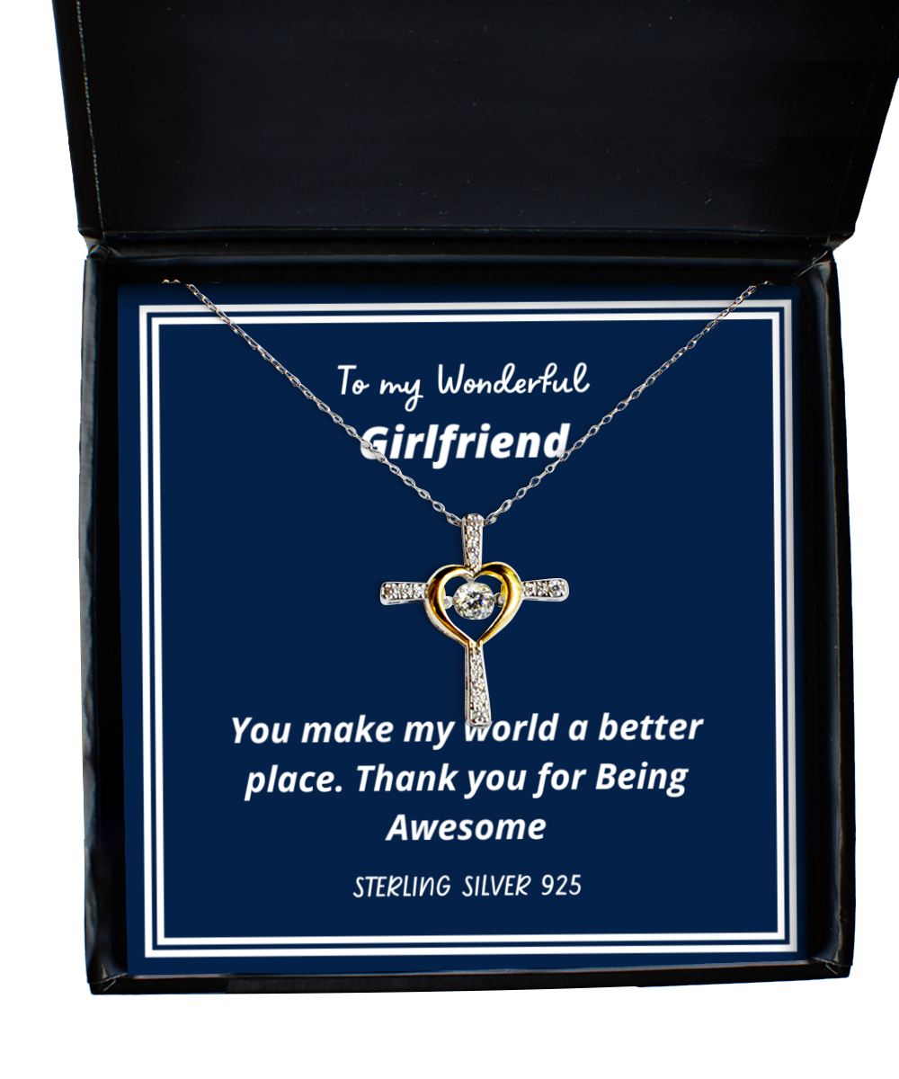 To my Girlfriend,  Cross Dancing Necklace. Model 64035