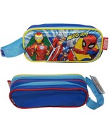 Marvel Superhero 9in x 4in 3D Triple Zipper Pencil Pen Case Pouch Bag, 1Pc. - $12.86